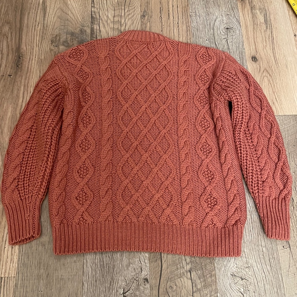 NWT Sezane James Jumper Sweater Knitted in Rosewood Merino Wool - Size Small - Picture 7 of 7